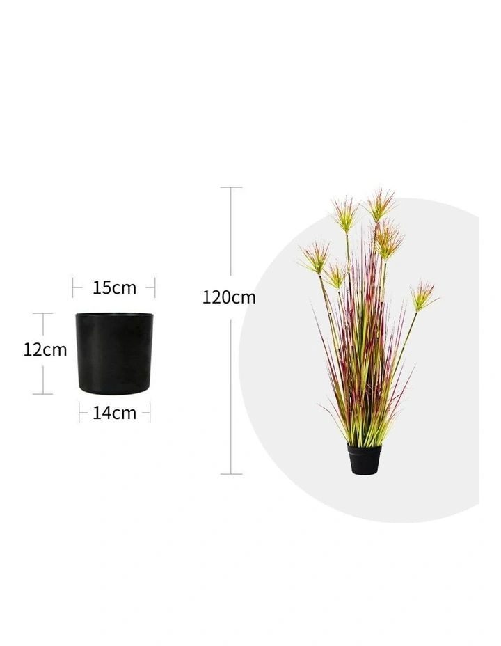 2X Artificial Indoor Potted Papyrus Plant Tree in Green image 2