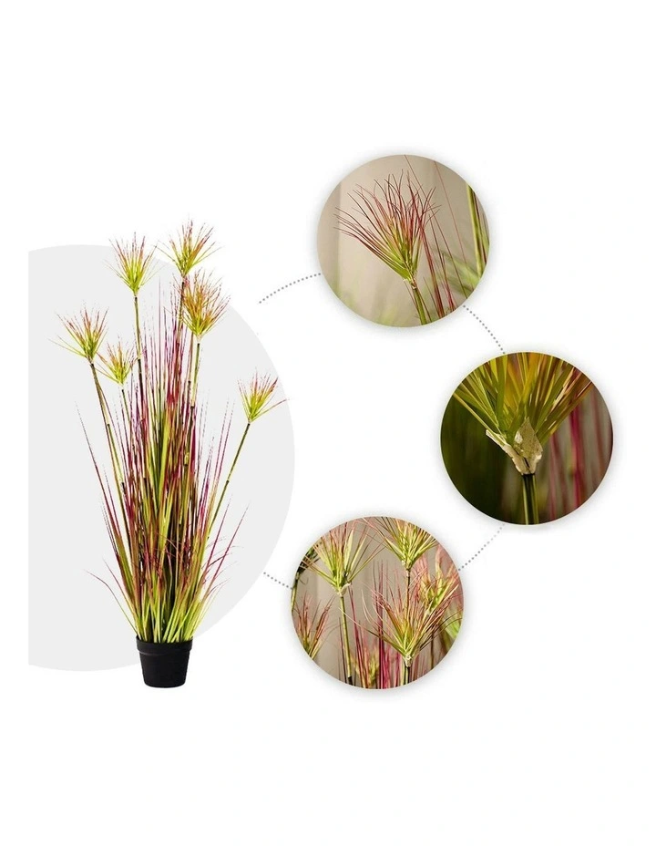 2X Artificial Indoor Potted Papyrus Plant Tree in Green image 4