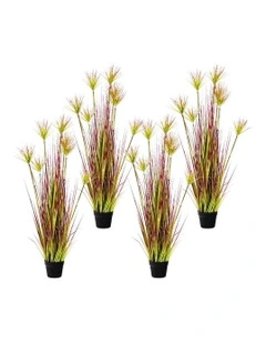 4X Artificial Indoor Potted Papyrus Plant Tree in Green