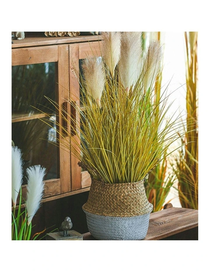 Artificial Indoor Potted Reed Bulrush Grass Tree Fake Plant in Green image 7