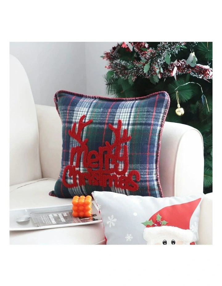 Christmas Plaid Throw Pillow 45cm in Multi image 4