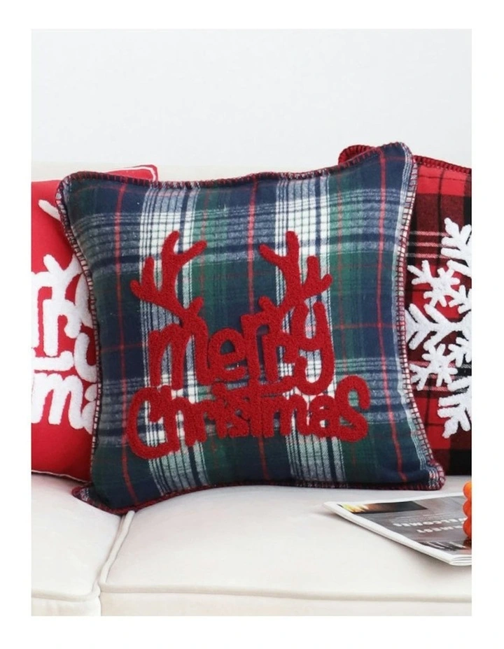 Christmas Plaid Throw Pillow 45cm in Multi image 6