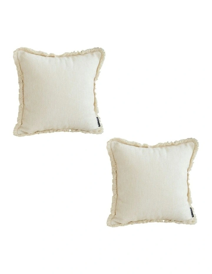 Chenille Textured Throw Pillow 45cm x2 in White image 1