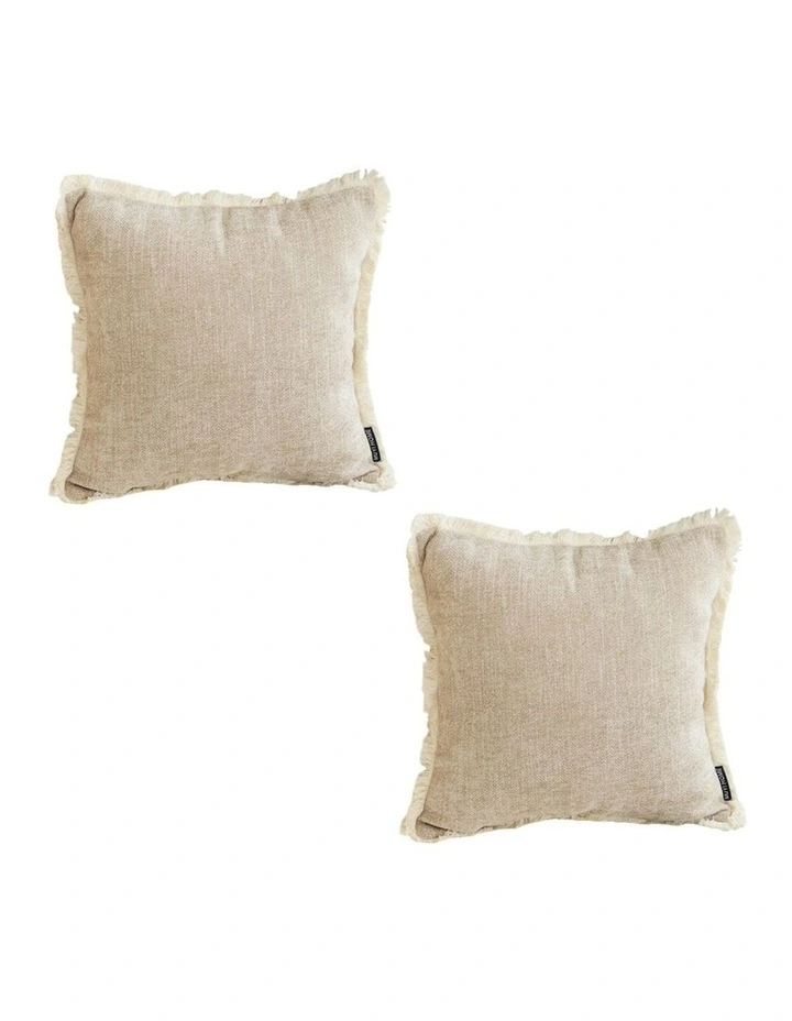 Chenille Textured Throw Pillow 45cm x2 in Brown image 1