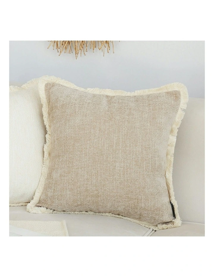 Chenille Textured Throw Pillow 45cm x2 in Brown image 6