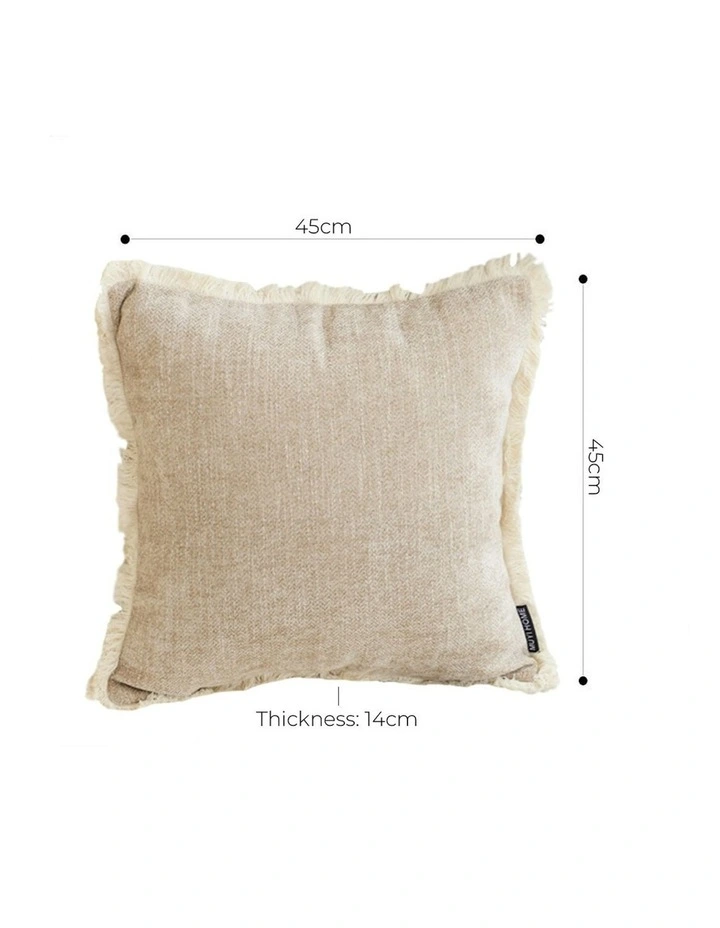 Chenille Textured Throw Pillow 45cm x2 in Brown image 7
