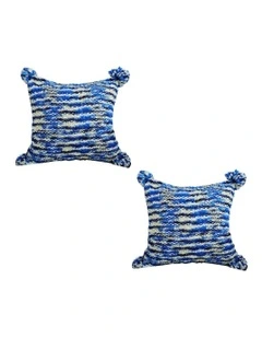 Throw Pillow 45cm x2 in Deep Sea Blue