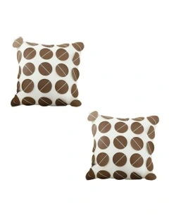 Leather Square Pillow 45cm x2 in Brown