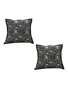 Cat Paradise Throw Pillow 45cm x2 in Black