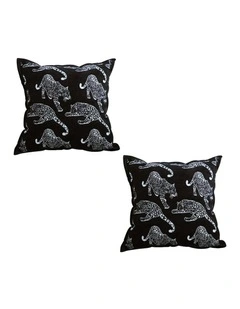 Cat Paradise Throw Pillow 45cm x2 in Black