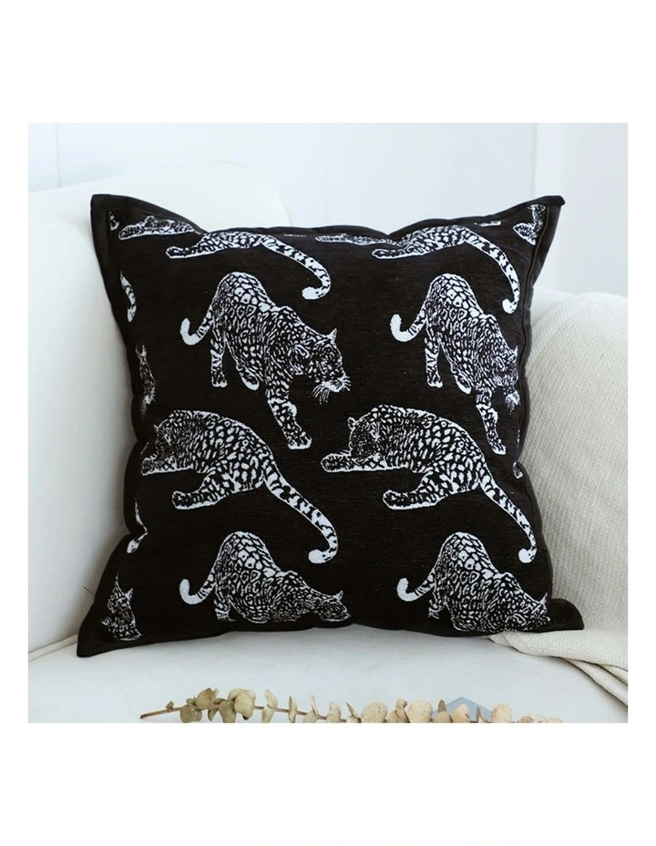 Cat Paradise Throw Pillow 45cm x2 in Black image 2