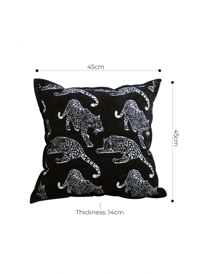 Cat Paradise Throw Pillow 45cm x2 in Black image 6