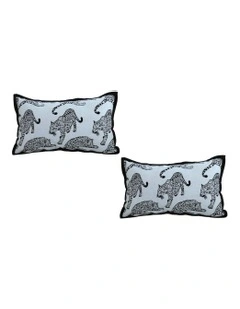 Light Luxury Lumbar Throw Pillow 30cm x2 in White
