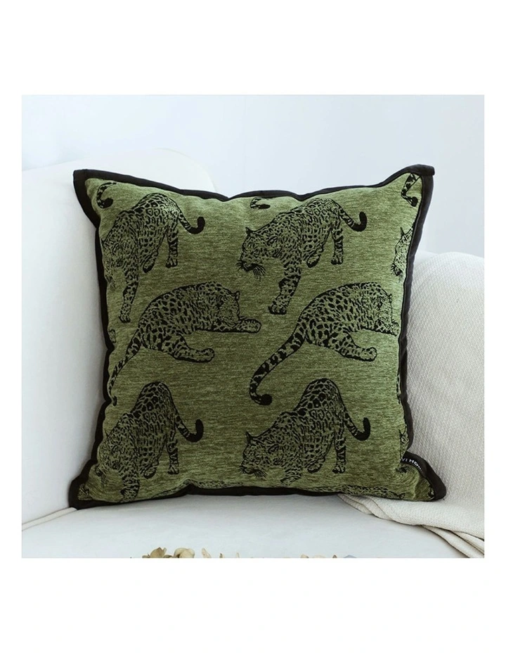 Light Luxury Zebra Cushion Throw Pillow 40cm x2 in Green image 2