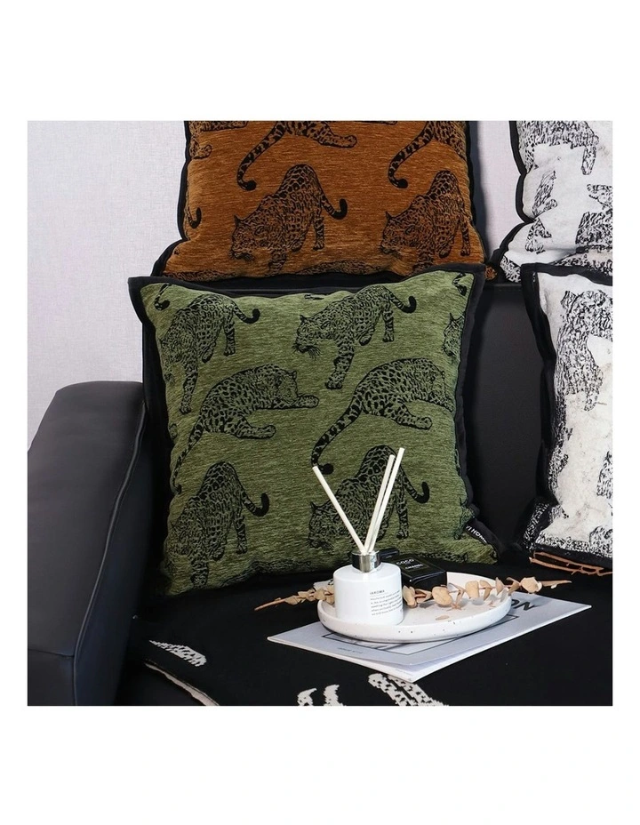 Light Luxury Zebra Cushion Throw Pillow 40cm x2 in Green image 3