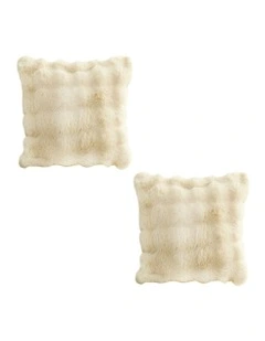 Light Camel Throw Pillow 50cm 2x in White