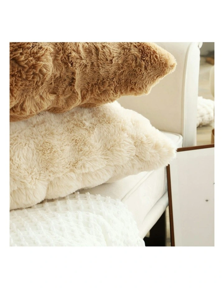 Light Camel Throw Pillow 50cm 2x in White image 3