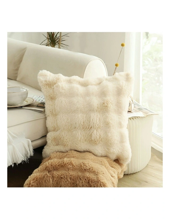 Light Camel Throw Pillow 50cm 2x in White image 4