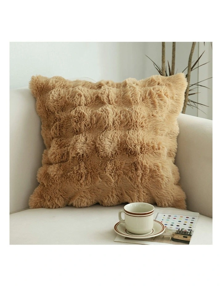 Light Camel Throw Pillow 50cm 2x in Coffee image 2