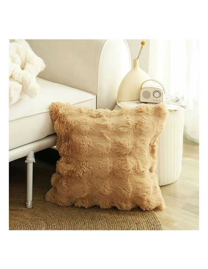 Light Camel Throw Pillow 50cm 2x in Coffee image 3