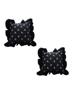 Throw Pillow 45cm x2 in Black