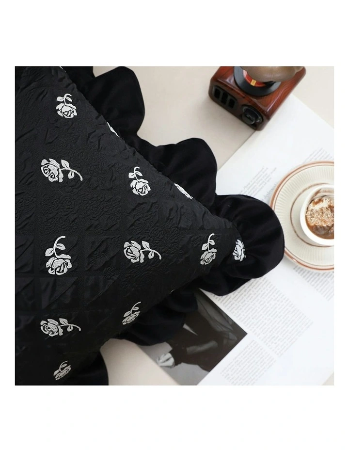Throw Pillow 45cm x2 in Black image 4