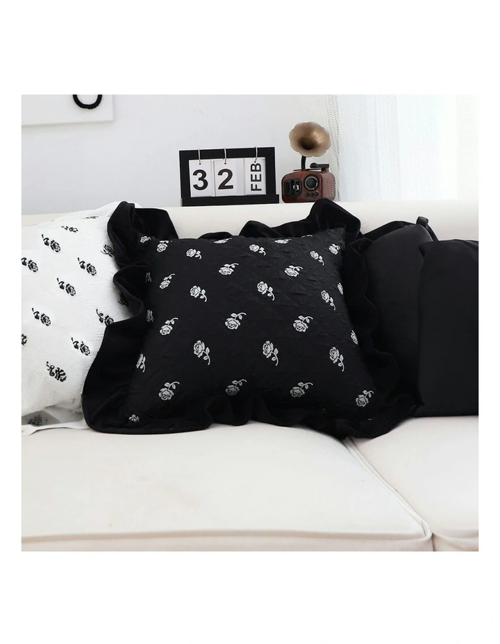 Throw Pillow 45cm x2 in Black image 6