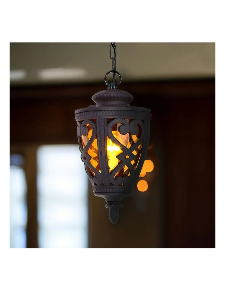 Vintage Lamp 4X 48cm Aluminum Glass Lantern Chandelier for Home Decor image 4