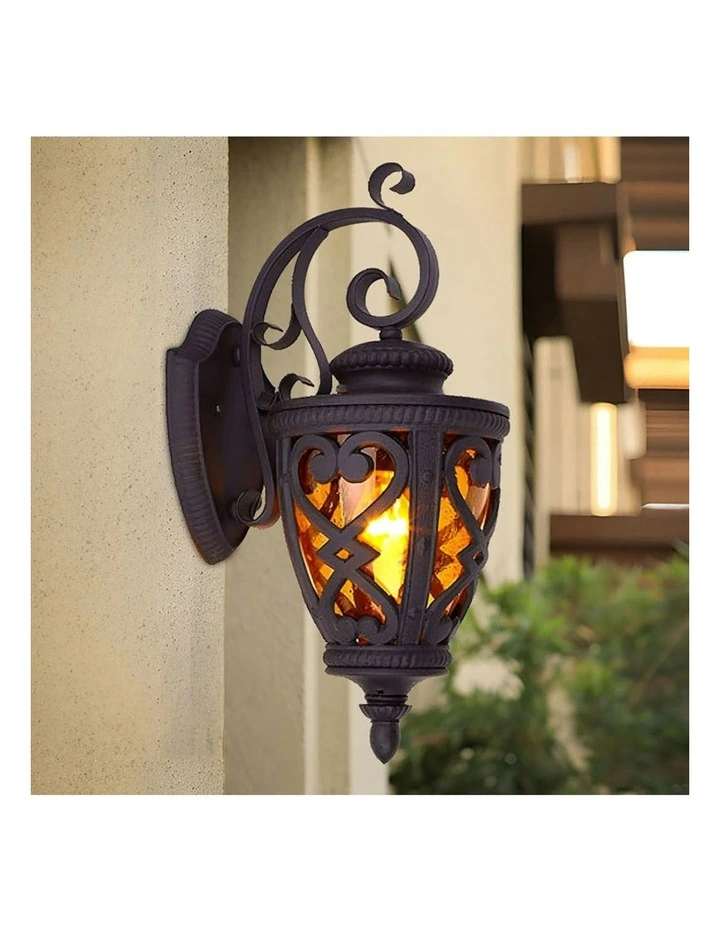 Vintage Outdoor Wall Lantern 4x 57cm in Dark Brown image 2
