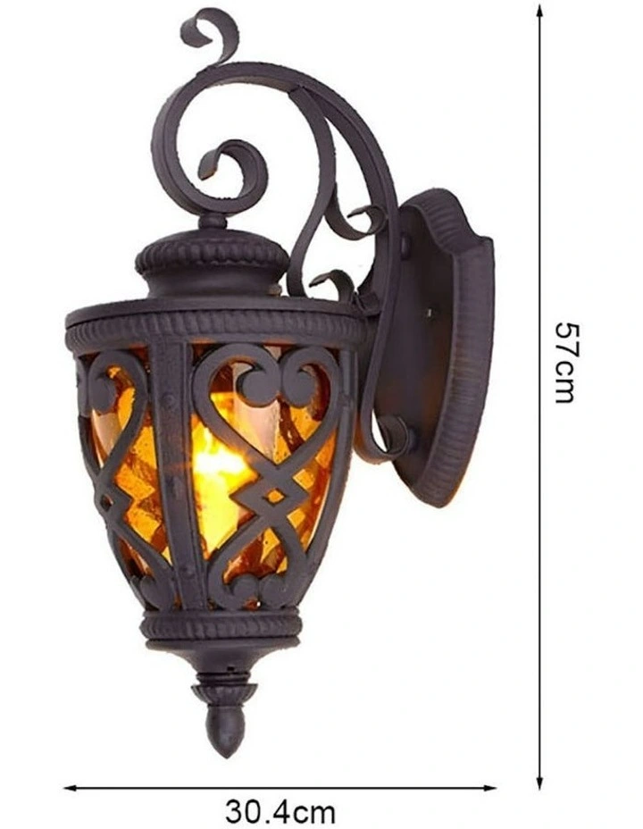 Vintage Outdoor Wall Lantern 4x 57cm in Dark Brown image 4