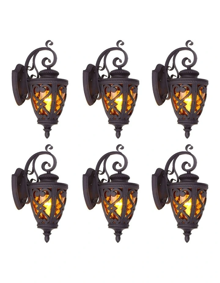 Vintage Outdoor Wall Lantern 57cm x6 in Dark Brown image 1