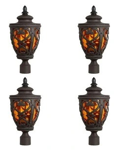 Vintage Lamp 4X 50.8cm Elegant Post Light with Aluminum and Glass Lantern Classic Outdoor Lighting