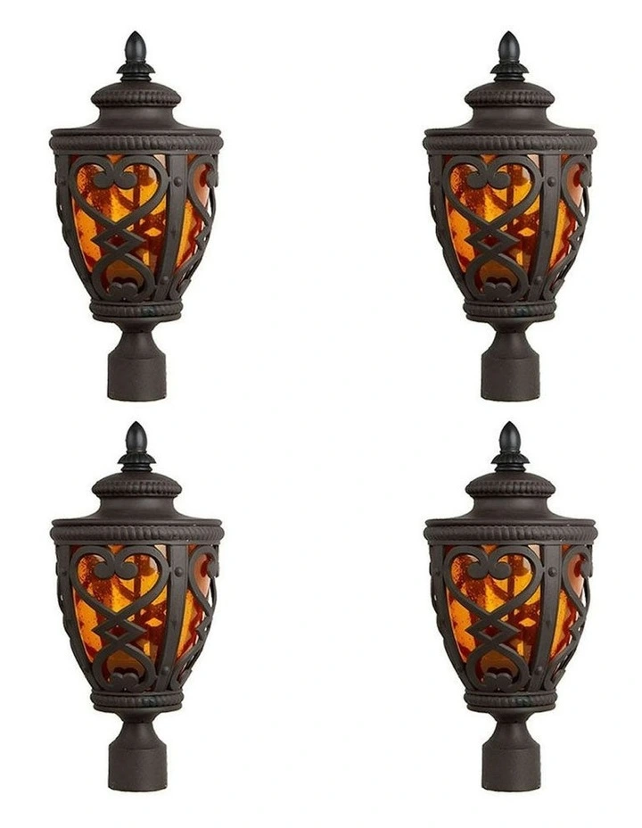 Vintage Lamp 4X 50.8cm Elegant Post Light with Aluminum and Glass Lantern Classic Outdoor Lighting image 1