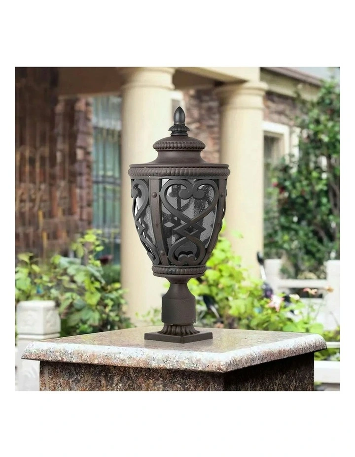 Vintage Lamp 4X 50.8cm Elegant Post Light with Aluminum and Glass Lantern Classic Outdoor Lighting image 3