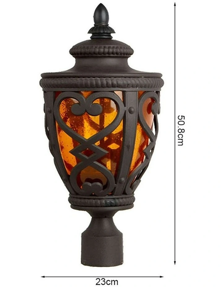 Vintage Lamp 4X 50.8cm Elegant Post Light with Aluminum and Glass Lantern Classic Outdoor Lighting image 4