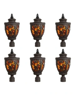 Vintage Lamp 6X 50.8cm Elegant Post Light with Aluminum and Glass Lantern Classic Outdoor Lighting