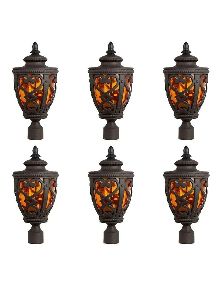 Vintage Lamp 6X 50.8cm Elegant Post Light with Aluminum and Glass Lantern Classic Outdoor Lighting image 1