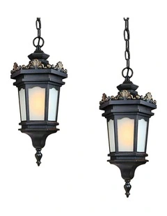 Vintage Elegant Chandelier 54.5cm x2 in Black