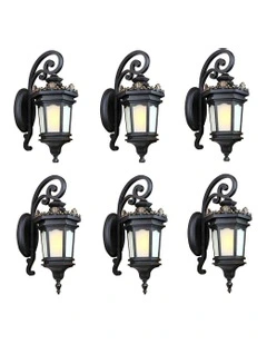 Vintage Elegant Aluminum And Glass Design Lantern 62cm x6 in Black