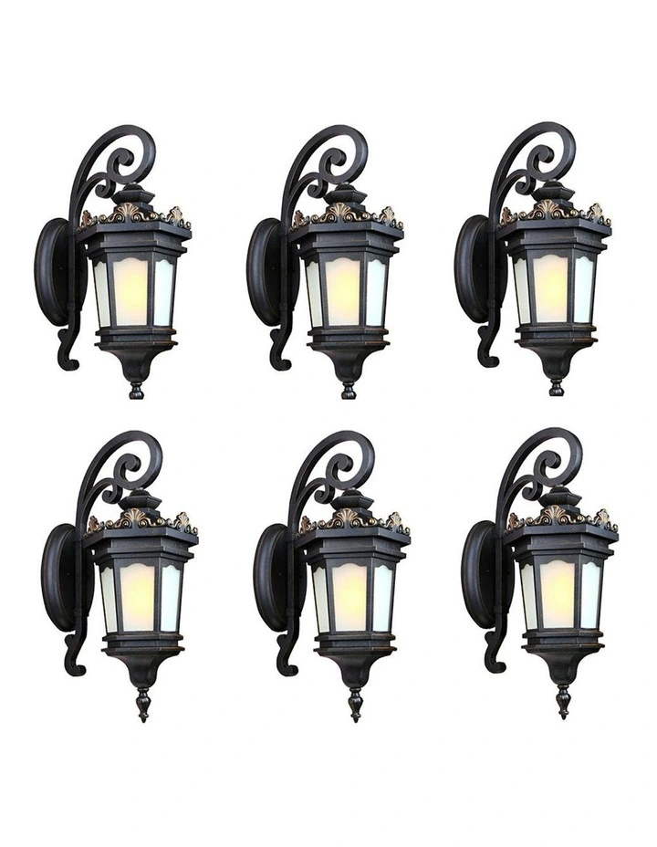 Vintage Elegant Aluminum And Glass Design Lantern 62cm x6 in Black image 1
