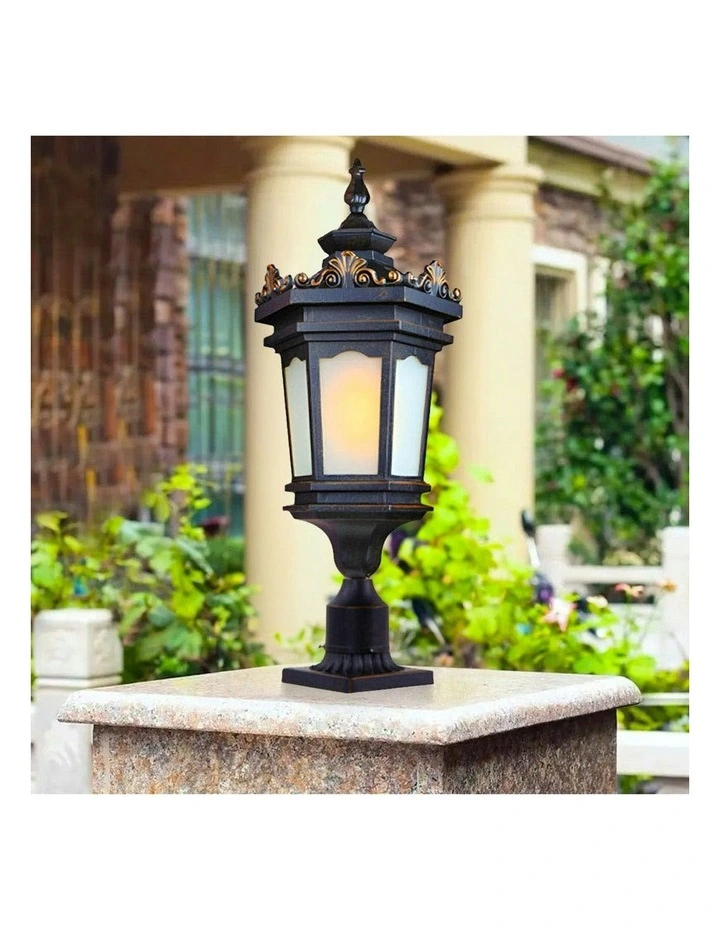 Vintage Elegant Aluminum And Glass Outdoor Light 4X 72cm image 2