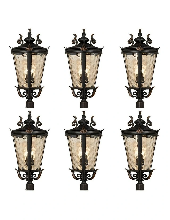6X 71.2cm Vintage Lantern Wall Lamp Modern Aluminum & Glass Wall Light image 1
