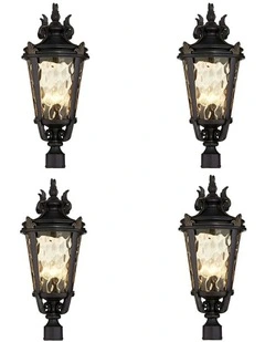 Vintage Outdoor Post Lantern Light Classic Charm for Patios 4X 63.5cm