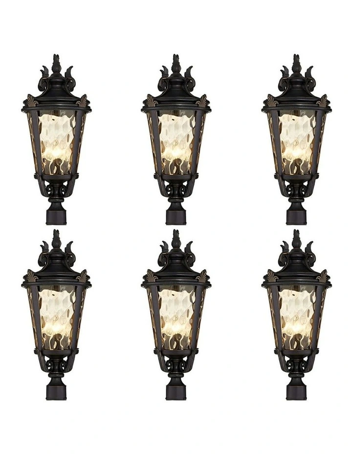 Vintage Outdoor Post Lantern Light Classic Charm for Patios 6X 63.5cm image 1