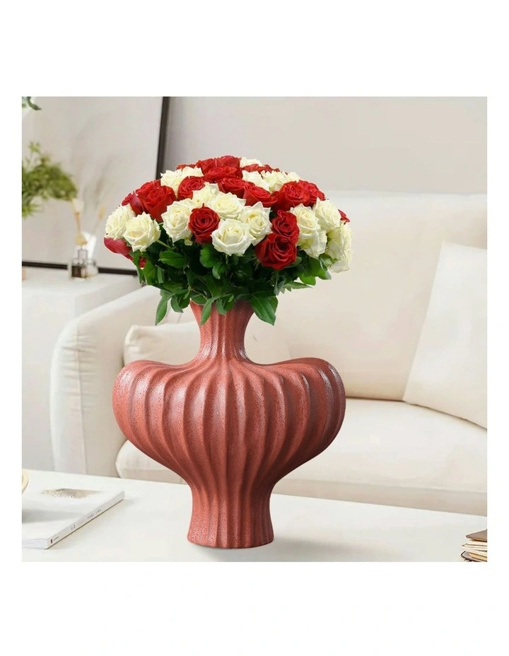 Ornament Large Vases 2x 28X30cm in Red image 2