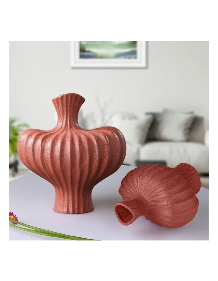 Ornament Large Vases 2x 28X30cm in Red image 7