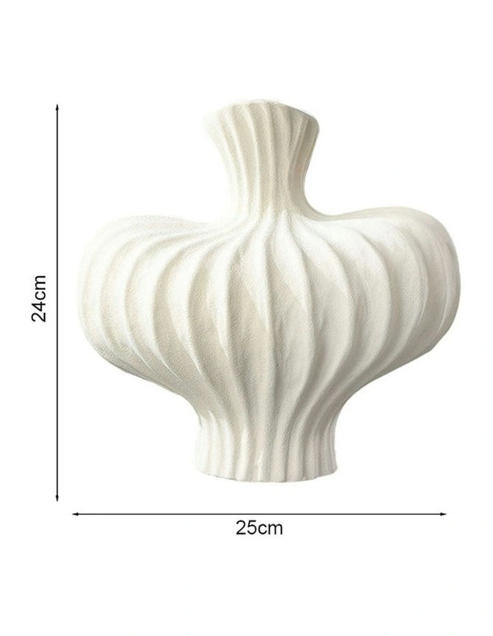 Ornament Large Vases 2x 25x24cm in White image 6