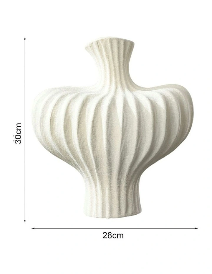 Ornament Large Vases 2x 28X30cm in White image 6