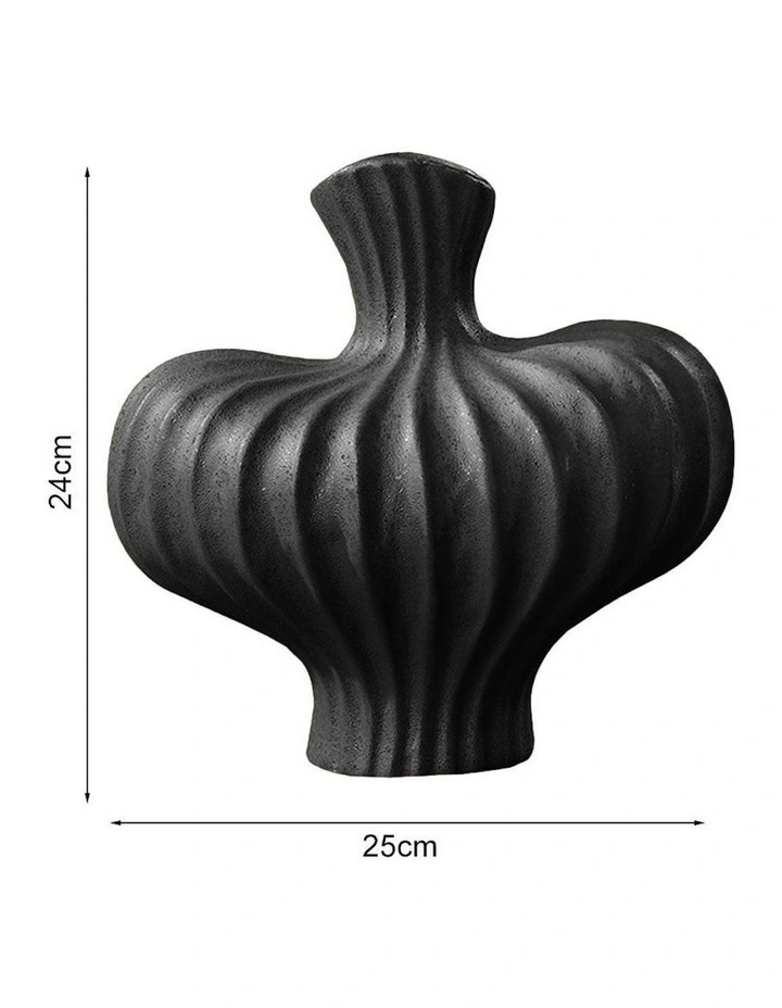 Ornament Small Vases 2X 25X24cm in Black image 6