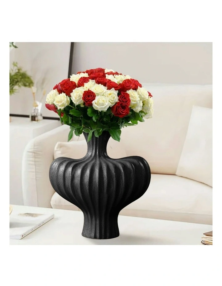 Ornament Large Vases 2X 28x30cm in Black image 2